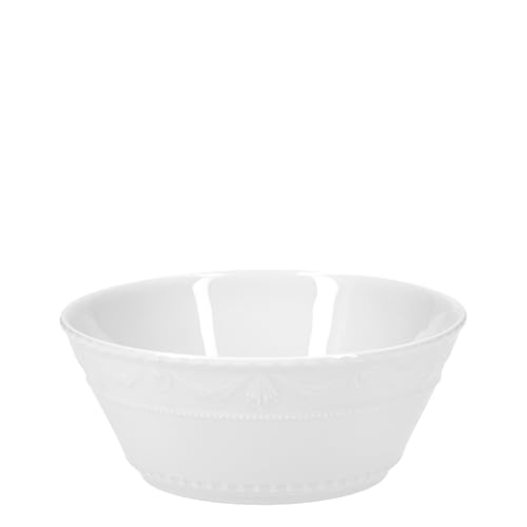 KPM Berlin KURLAND Müslischale, Porzellanschale, Bowl Schüssel Porzellan, 0,45l, handmade, weiß in Geschenkkarton