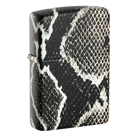 Zippo Feuerzeug in Schlangenhaut-Design, 540 Farben, Schwarz Snake Skin 60006364 Feuerzeug Lighter Benzin Original