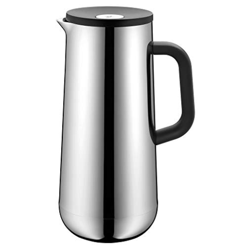 WMF Impulse Isolierkanne Edelstahl 1l, Isolierkanne für Kaffee oder Tee, Cromargan, Druckverschluss, hält Getränke 24h kalt & warm