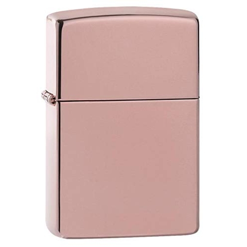 Zippo – Basismodell - Reg High Polished Rose Gold – Sturmfeuerzeug, nachfüllbar, in hochwertiger Geschenkbox, one size, 49190