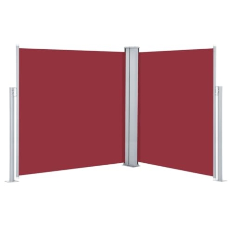 vidaXL Seitenmarkise Ausziehbar Sonnenschutz Sichtschutz Windschutz Seitenwandmarkise Seitenrollo Markise Balkon Garten Terrasse Rot 140x600cm