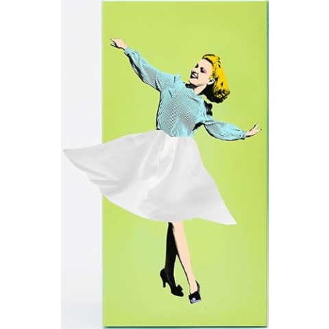 Flying Skirt® Taschentuchbox – das originale, preisgekrönte Lady-Rock-Design, Kunstharz-Pop-Art, beschwerter Metallsockel, hergestellt in Korea, Premium-Geschenke & Neuheit Heimdekoration von Spextrum