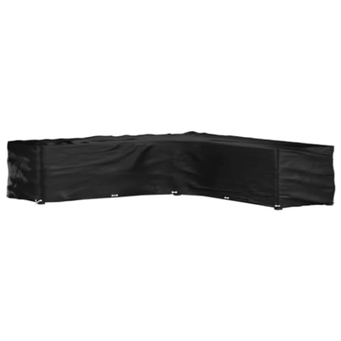 vidaXL Gartenmöbel Abdeckung, Abdeckplane Wasserdicht UV-beständig, Schutzhülle in L-Form mit 20 Ösen, Garnitur Schutzhaube Abdeckplane für Rattanmöbel, 300x300x70cm