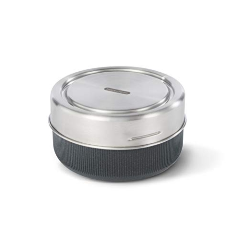 BLACK + BLUM Lunchschale aus Glas, Schiefer, 750 ml, Borosilikatglas mit Schutzhülle aus nachhaltiger Holzfaser und Polypropylen, To go Becher Auslaufsicher, Ofen, Gefrier-& mikrowellengeeignet