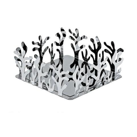 Alessi Mediterraneo ESI18 Design Serviettenhalter, Edelstahl, Poliert,18.5 x 21.3 x 13.5 cm
