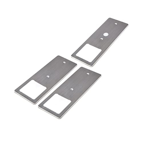 kalb | LED Unterbauleuchten Edelstahl gebürstet 5W- sehr flache Küchenleuchte mit Touch-Dimmfunktion Einbaustrahler Einbauspot, Auswahl:3er Set neutralweiss