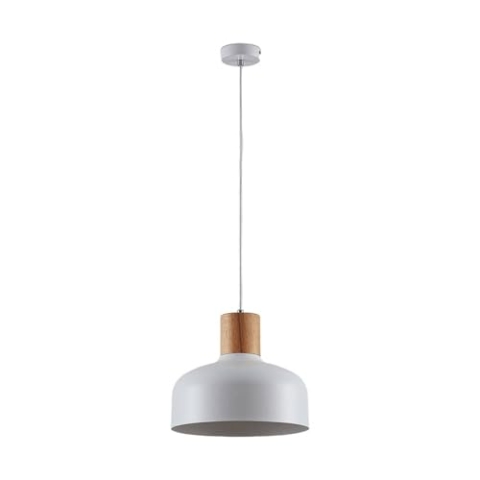 Lindby Pendelleuchte Carlise (Skandinavisch) in Weiß aus Metall (1 flammig, E27) - Deckenlampe Esstischlampe Hängelampe Hängeleuchte Wohnzimmerleuchte