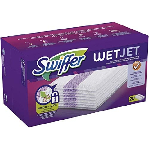 Swiffer Wetjet Refill, Purple, 4x20pc, Nachfüllpackung 80 Stück (8x10)