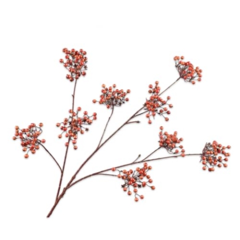 Silk-ka Kunstblume-Seidenblumen Beerenzweig Seide Orange 96 cm