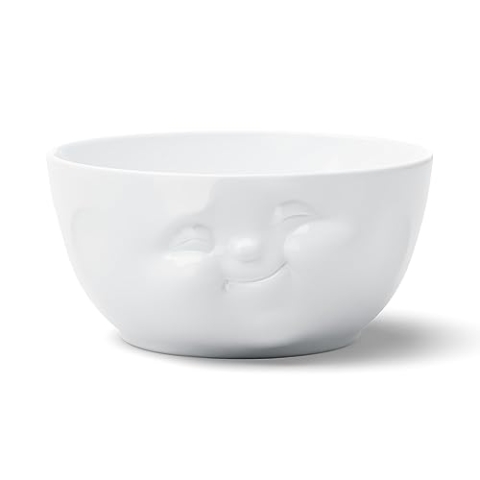FIFTYEIGHT PRODUCTS / Schüssel „Mampfend“ (Porzellan, 2600 ml, weiß, Made in Germany)