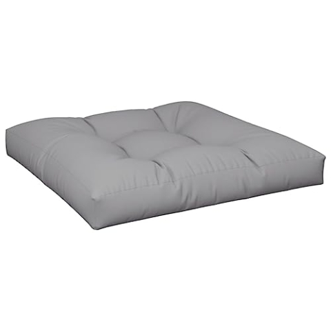 vidaXL Palettenkissen, Palettenpolster für Europaletten, Palettensofa Kissen Indoor Outdoor, Palettenauflage Sitzkissen, Grau Stoff