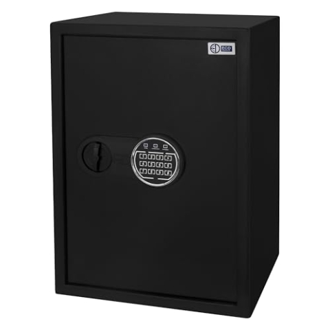 ECD Germany Safe Tresor 43L 35x50x31 cm, stabiler Stahl, Wandtresor mit Sensorlicht & Digitale Tastatur für Schmuck Bargeld Dokumente, Elektronischer Möbeltresor Geldkassette mit PIN-Code & Schlüssel