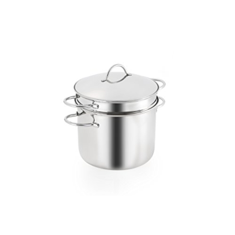 Barazzoni Senza Fondo Pastamania, Metall, Silber/schwarz, 22 cm