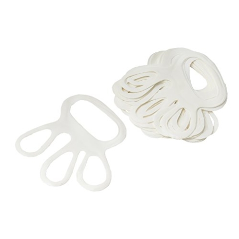 Eurosell 100 STÜCK Profi Fingerlinge Fingerfix Handschuhspanner weiß Stechschutzhandschuh Handschuhspanner