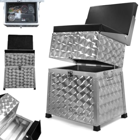 Roy Fishers Sitzkiepe mit Angelkiste Angelkoffer Sitzbox Angelbox Angelsitz Angeln (1-ladig)
