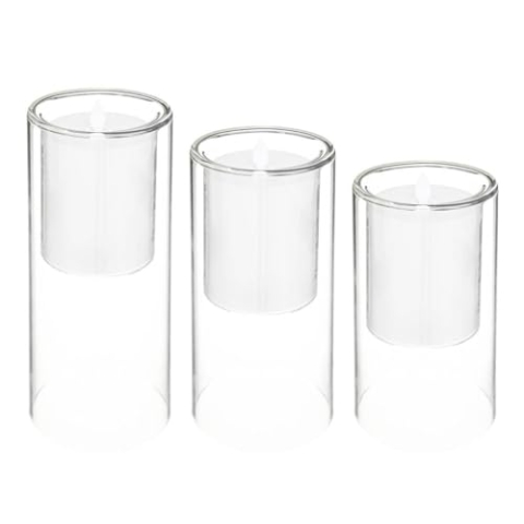 Duftset, 3 LED-Kerzen - Transparent - Atmosphera créateur d'intérieur