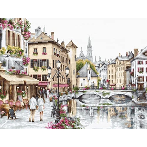 Luca-S B2384 Kreuzstich Set, Mehrfarbig, 45x34cm