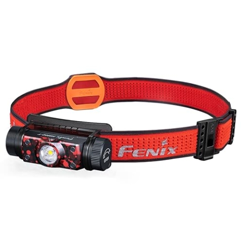 FENIX HM62-T Stirnlampe für Trailrunning, 1200 Lumen, 150 m Reichweite, Rotlicht, USB-C Ladeanschluss