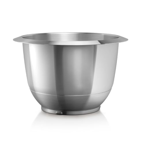 Bosch Edelstahl-Rührschüssel MUZ5ER2, 3,9 Liter, max. Teigmenge 2,7 kg, geschmacksneutral, lebensmittelecht, spülmaschinengeeignet, passend für Küchenmaschine Serie 4