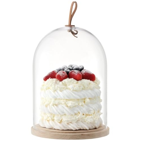 LSA International Ivalo Haube & Platte Aus Esche Ø22cm H28.5cm Klar *