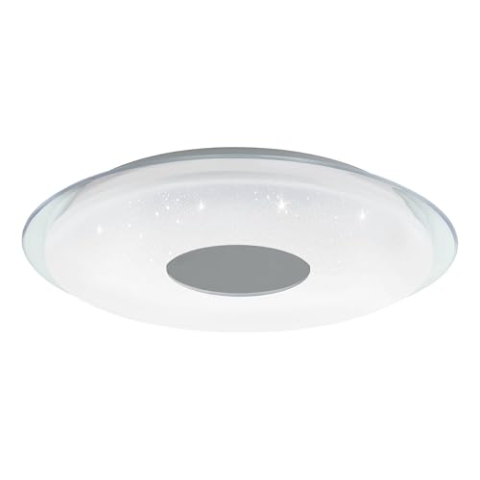 EGLO connect.z Smart-Home LED Deckenleuchte Lanciano-Z, Sternenhimmel Deckenlampe Ø 45 cm, ZigBee, App und Sprachsteuerung Alexa, Lichtfarbe einstellbar (warmweiß-kaltweiß), dimmbar