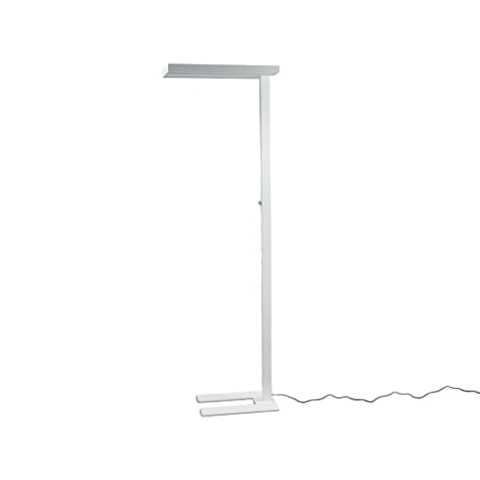 Arcchio LED Büro Stehlampe dimmbar weiß, Bürolampe Stehlampe Uplight und Downlight, Deckenfluter 6000lm, 4000K, Standleuchte Office, Büro-Stehleuchte