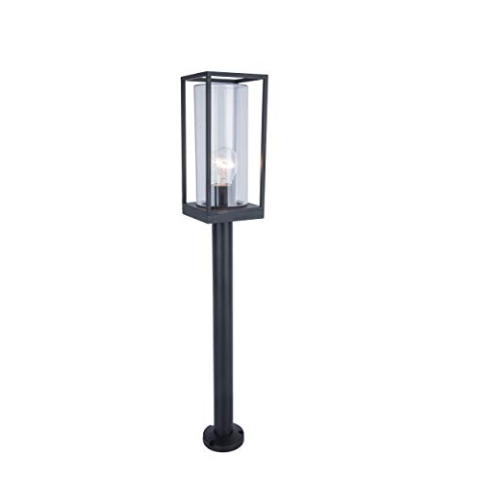 LUTEC Wegeleuchte Flair,1 flammige (E27) Standleuchte,Außenleuchte aus Aluminium in Schwarz,klassische Wegelampe,Gartenlampe…