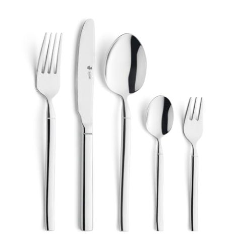 Paul Wirths BALI Besteck Set 12 Personen | pur und ausdrucksstark | stilvolle Designlinie | hochwertiges Essbesteck aus poliertem 18/10 Edelstahl | spülmaschinenfest | Besteckset 68-teilig