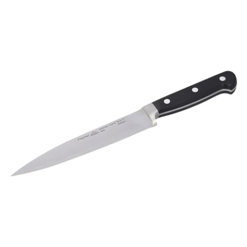 STUBAI Filiermesser flexibel | 180 mm | Filetiermesser, Fleischermesser aus Edelstahl für Schneiden von Fleisch, Steak, Filet, Geflügel & Lebensmitteln, spülmaschinenfest, schwarzer Griff