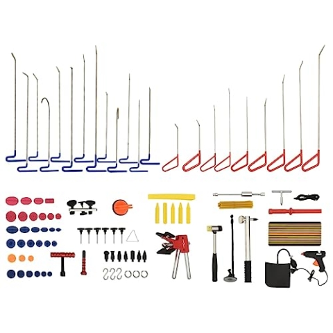 vidaXL Ausbeulwerkzeug Set 89-TLG. Dellen Reparaturset Auto Dellenlifter Hagelschaden Dellenhebel Ausbeulset Beulen Reparatur Gleithammer