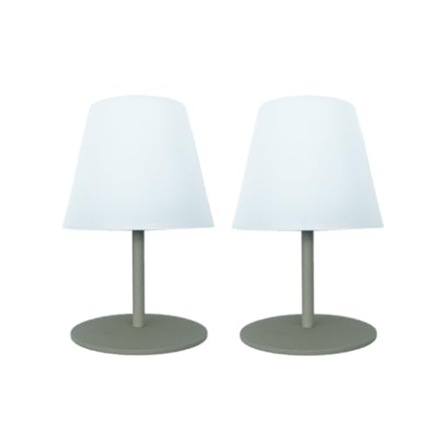Lumisky 2er Set LED Tischleuchte TWINS Olive H16cm kabellos