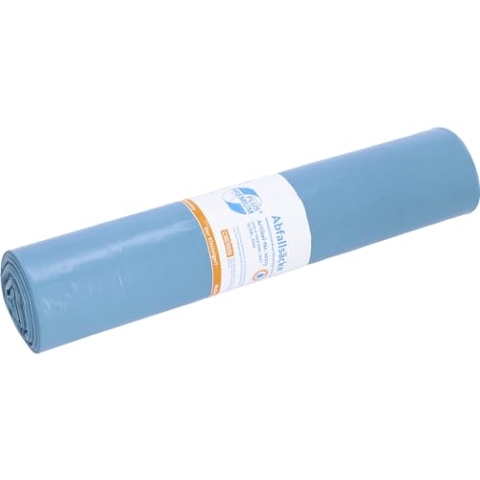 10er SET DEISS 10213 - PREMIUM - 120 Liter Abfallsäcke Typ 60 BLAU - 25 Stk. auf Rolle/Recycling-LDPE/Emil Deiss/Abfallsäcke/Typ 60