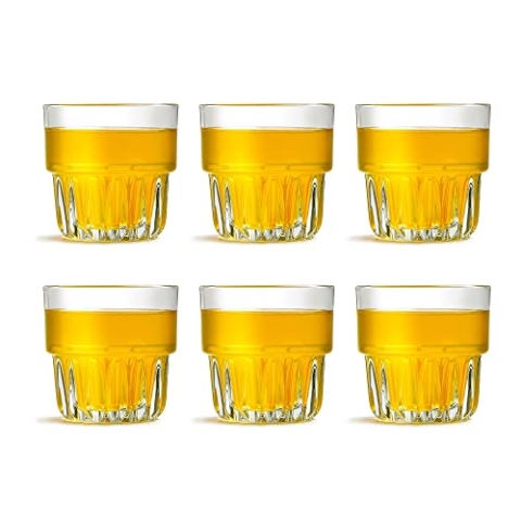 Libbey Trinkglas Everest Rocks - 266 ml/ 26,6 cl - 6er Set - stapelbar - hohe Qualität - spülmaschinenfest
