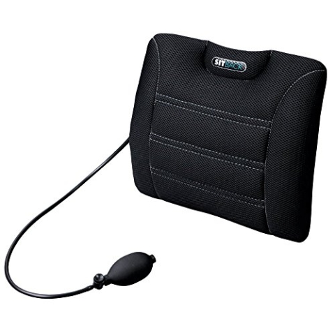 Sitback Air Universales Rückenstützkissen, Stoff Black Air