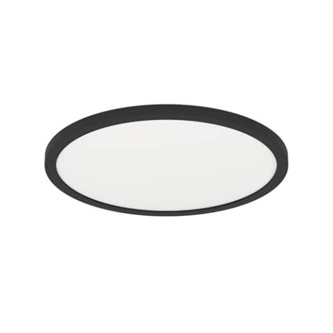EGLO connect.z Smart-Home LED Deckenleuchte Rovito-Z, Ø 29,5 cm, ZigBee, App und Sprachsteuerung Alexa, Lichtfarbe einstellbar (warmweiß-kaltweiß), RGB Backlight, dimmbar, Deckenlampe schwarz