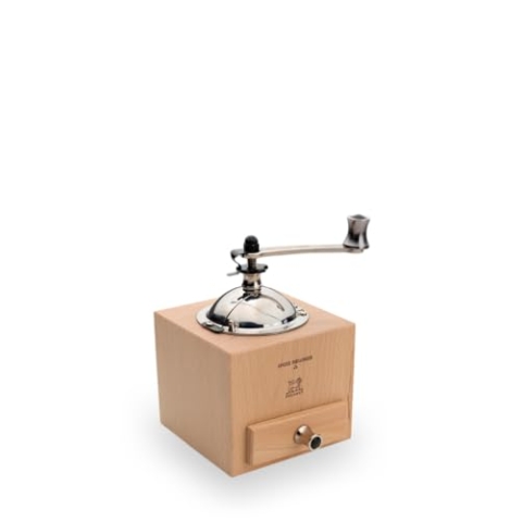 PEUGEOT - Pfeffermühle Roellinger 13 cm - Inspiriert von der traditionellen Peugeot Kurbelmühle mit Schubfach - Aus PEFC-zertifiziertem Holz - Naturfarben