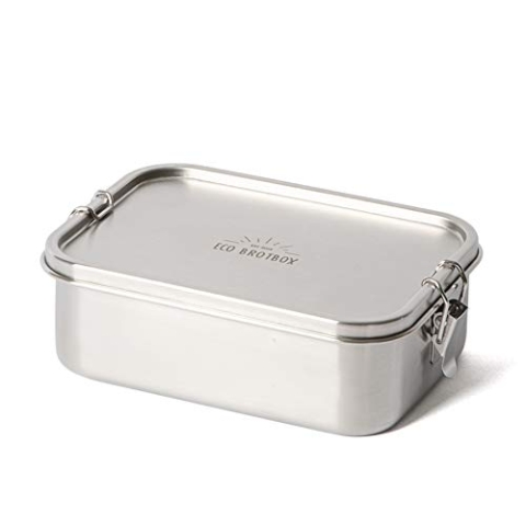 ECO Brotbox Bento Classic Brotdose aus Edelstahl für Erwachsene & Kinder mit fester Teilung I Lunchbox auslaufsicher und ohne Schadstoffe I Spülmaschinenfest mit 1,1 L Füllvolumen