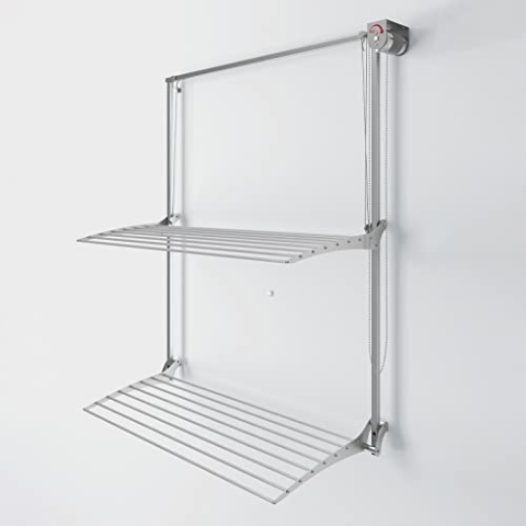 Foxydry Wall Plus Wäscheständer, Wäscheständer, vertikal, versenkbar, für den Innen- und Außenbereich 108x52x137 cm