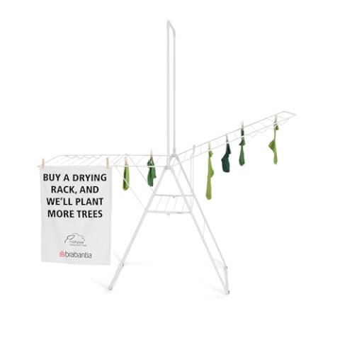 Brabantia Abtropfgestell, Edelstahl, Weiß, 25 m