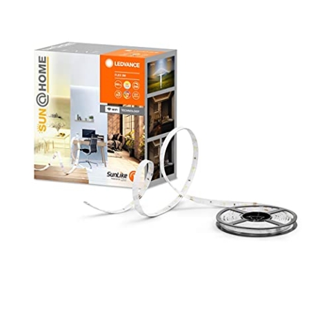 LEDVANCE SUN@HOME LED Strip, weiß, 13.5W, 850 Lumen, Sonnenlicht bis Kaminfeuer (2200 - 5000K), 3m, Flex Strip mit Biorythmussteuerung, Wifi Technologie, steuerbar über WiFi App und Sprachassistenten