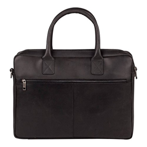 Burkely Vintage Taylor Aktentasche Leder 40 cm Laptopfach, Schwarz