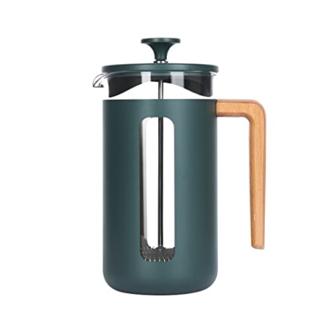 La Cafetière Pisa Cafetière, Edelstahl, 8 Tassen, grün, in Geschenkbox, Cream