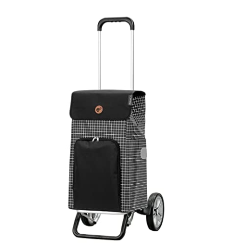 ANDERSEN Einkaufstrolley - Alu Star Shopper Hildy schwarz 47 L einkaufen,Handwagen,stilvoll, Aluminium, höhenverstellbar, Räder abnehmbar