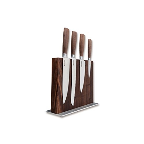 Böker Manufaktur Style Set Messer-Block&Messer, Holz, Braun, 24.5 x 10 x 25 cm, 5-Einheiten