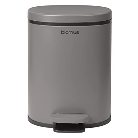 blomus -PARA- Treteimer aus pulverbeschichtetem Stahl, Satellite, 5L Fassungsvermögen, Smart-Close-System, entnehmbarer Eimer, exklusives Badaccessoire (H / B / T: 29 x 21 x 21 cm, Satellite, 69213)