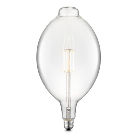 Home Sweet Home Edison Vintage E27 | LED-Filament-Leuchtmittel Carbon | G180 Oval LED-Lampe | Klar | Dimmbar | 4W 440lm 3000K | warmweißes Licht | für E27-Fassungen