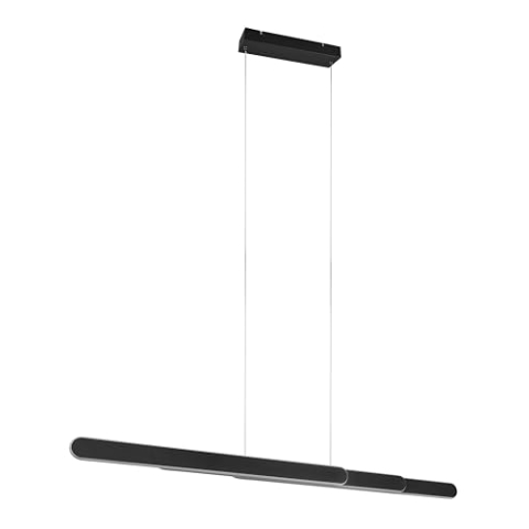 Trio Leuchten LED Pendelleuchte Helios 343310332, Metall Schwarz matt, inkl. 48 Watt LED, Touch Dimmer, Lichtfarbe einstellbar