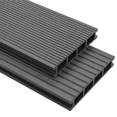 vidaXL WPC Terrassendielen 30m² 4m 25mm Grau Komplettbausatz Komplettset Diele