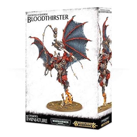 Games Workshop Warhammer AoS & 40K Daemons of Khorne Bloodthirster, Schwarz