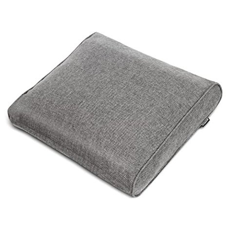 bomoe hochwertiges Outdoor Loungekissen 70x40cm – Bequemes Rückenkissen 10cm dick Polster Bezug Waschbar Gartenkissen UV-Schutz – Rattan Lounge Auflage Gartenmöbel Sitzauflage Hellgrau – ilano